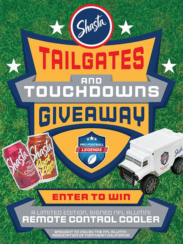 Shasta Tailgates and Touchdowns Giveaway | NFL Alumni Northern California Chapter